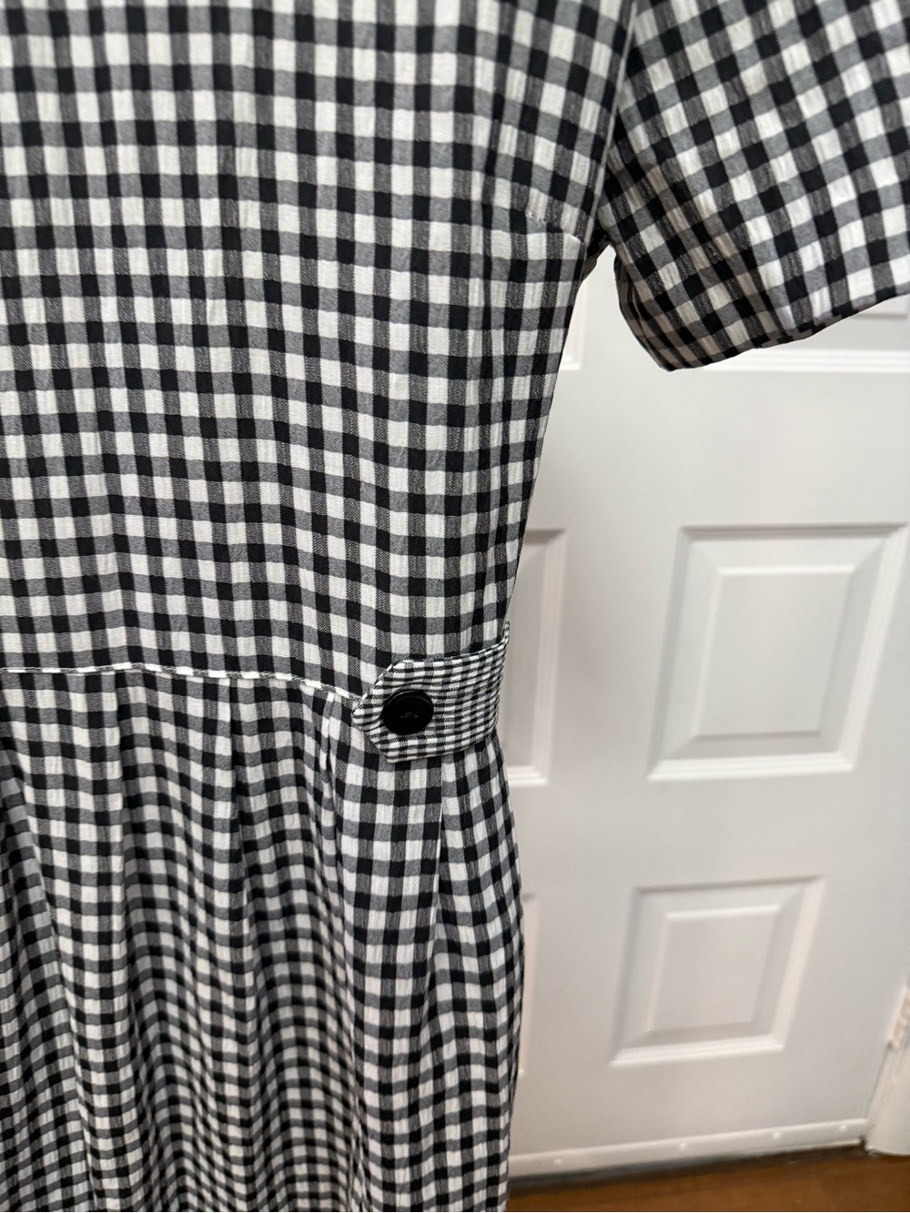 Kathie Lee Collection Black and White Gingham Maxi Dress - Picture 2 of 6